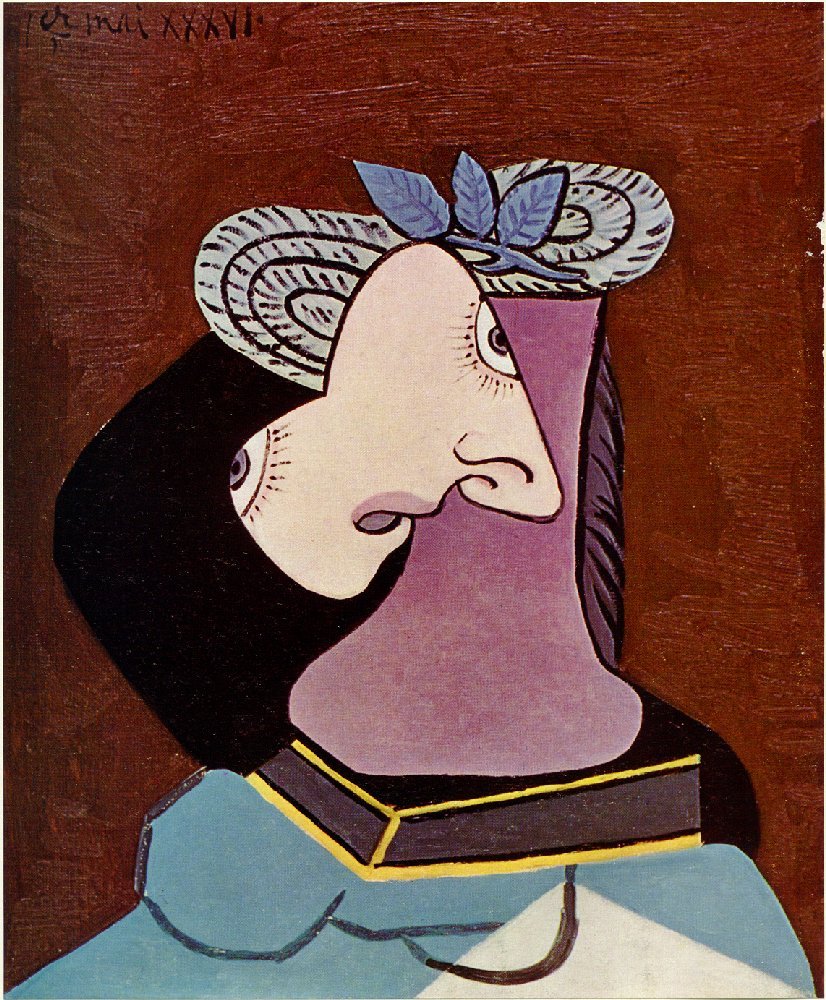 Picasso Woman in a Straw Hat 1936